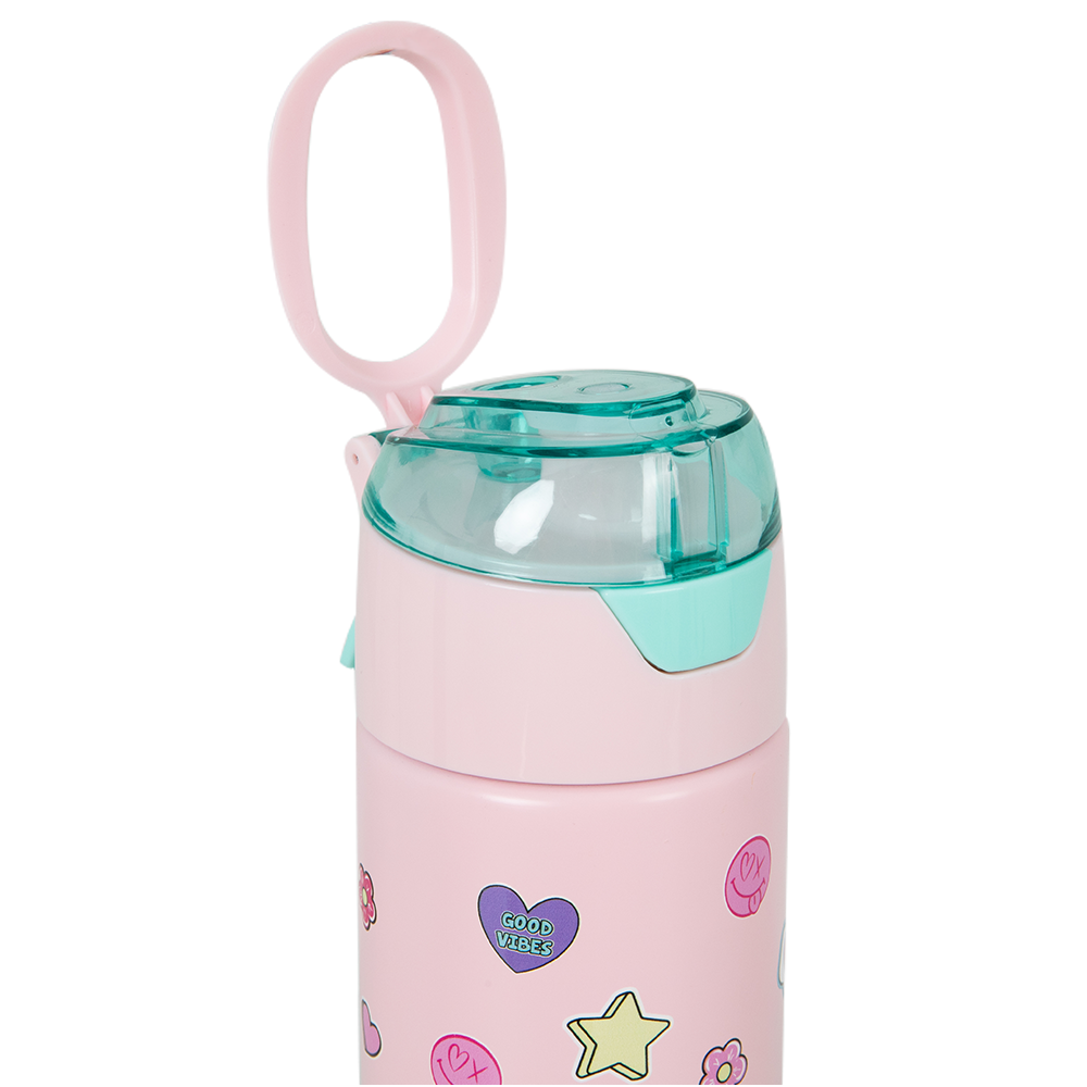 Eazy Kids Personalized - Insulated Stainless Steel Water Bottle w/Spray, Always Believe 640ml - Pink