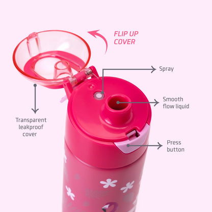 EAZY KIDS Insulated SS Water Bottle w/Spray Tropical -640ml