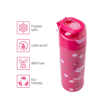 EAZY KIDS Insulated SS Water Bottle w/Spray Tropical -640ml