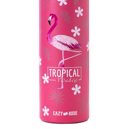 EAZY KIDS Insulated SS Water Bottle w/Spray Tropical -640ml