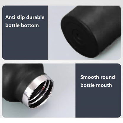 زجاجة مياه من الفولاذ المقاوم للصدأ من إيزي كيدز، سعة 500 مل - أسود