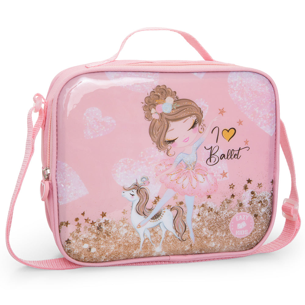 Eazy Kids Set of 5 Trolley 16" School Bag Combo - Ballet Pink