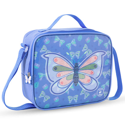 Eazy Kids 17” Trolley School Bag 5-in-1 with Wheels – Backpack, Lunch Bag, Water Bottle, Lunch Box & Pencil Case, Blue