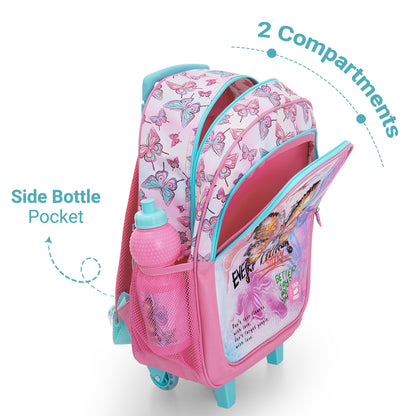 Eazy Kids Set of 5 Trolley 16" School Bag Combo - Butterfly Mint