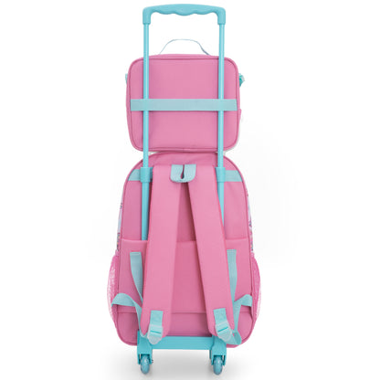 Eazy Kids Set of 5 Trolley 16" School Bag Combo - Butterfly Mint