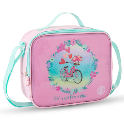 Eazy Kids 17” Trolley School Bag Value Pack 5-in-1 with Wheels – Backpack, Lunch Bag, Water Bottle, Lunch Box & Pencil Case, Pink