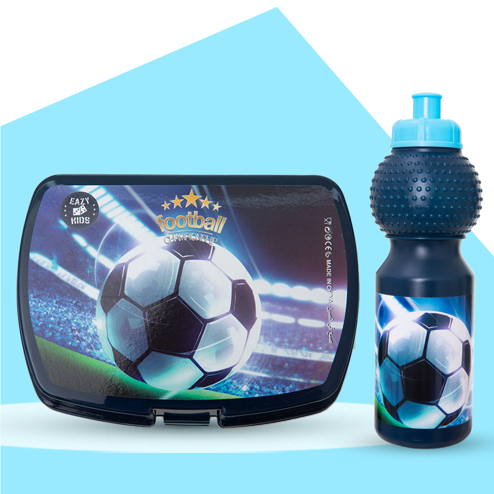 Eazy Kids Set of 5 Trolley 16" School Bag Combo - Soccer Blue