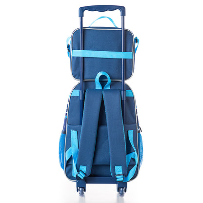EAZY KIDS Set of 5 Trolley 16 inch School Bag Combo - Football