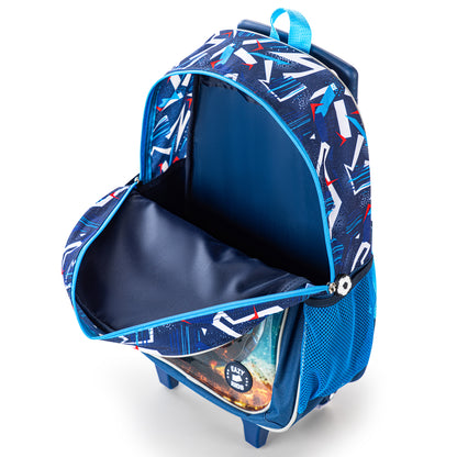 EAZY KIDS Set of 5 Trolley 16 inch School Bag Combo - Football