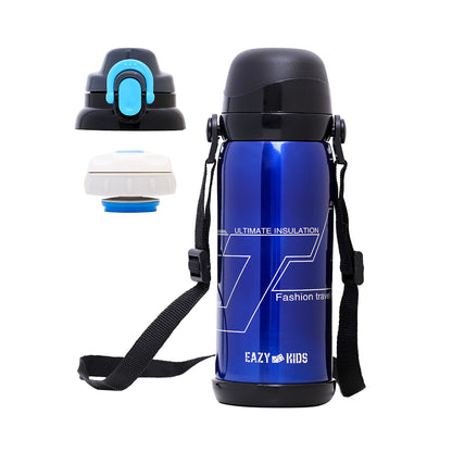 EAZY KIDS Insulated School Water Bottle - Blue, 800ml