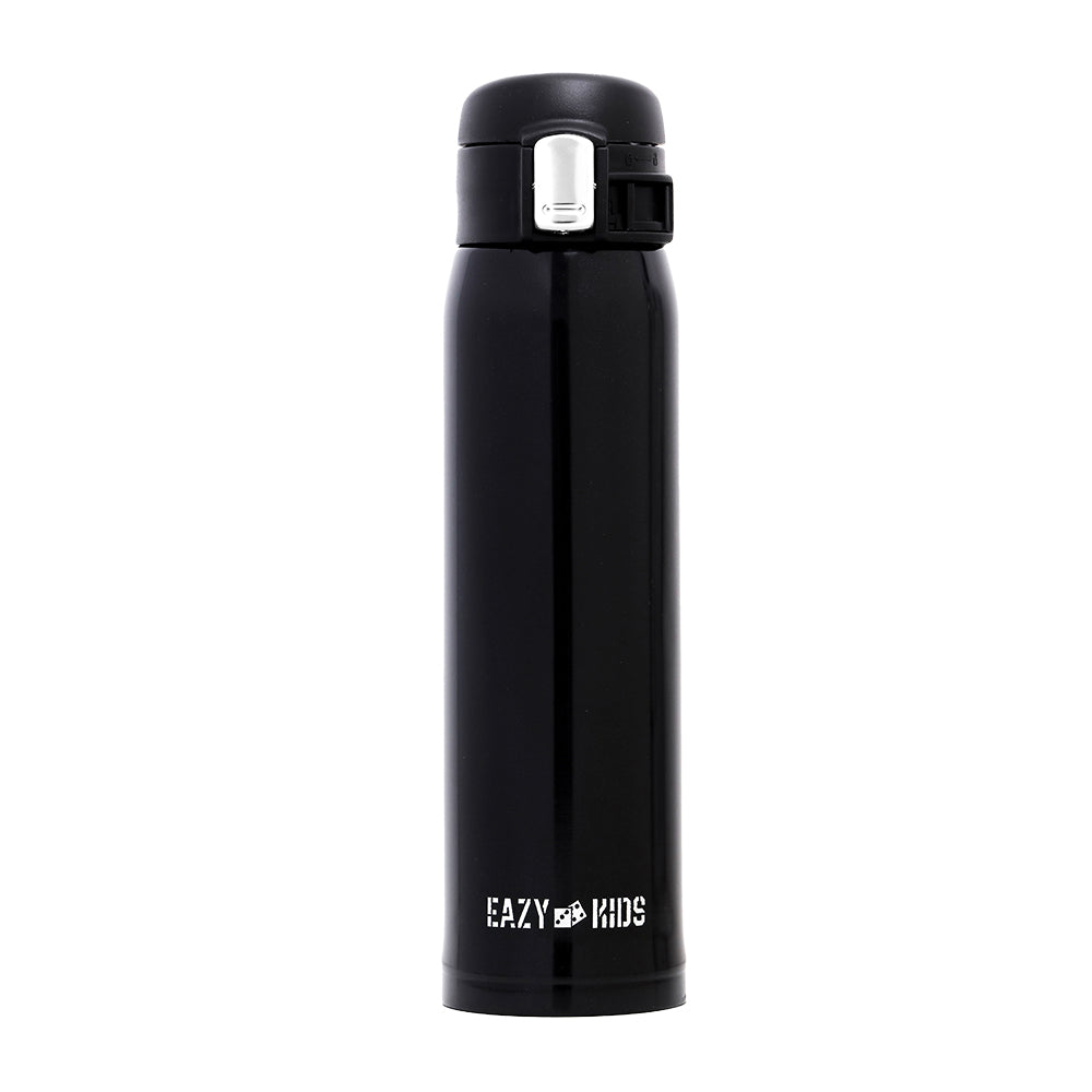 EAZY KIDS Insulated Travel Water Bottle - Black, 500ml