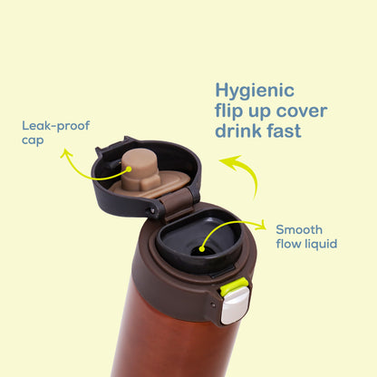 EAZY KIDS Insulated Travel Water Bottle - Copper, 500ml