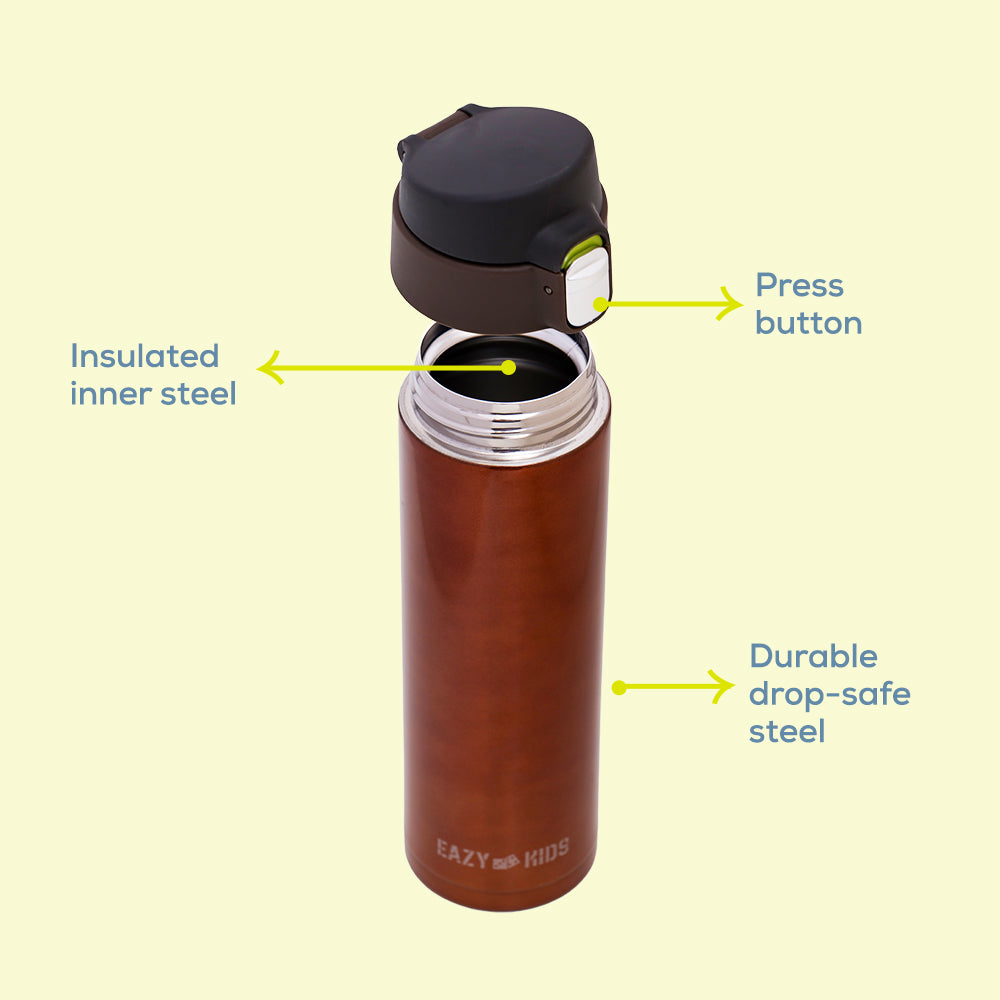 EAZY KIDS Insulated Travel Water Bottle - Copper, 500ml