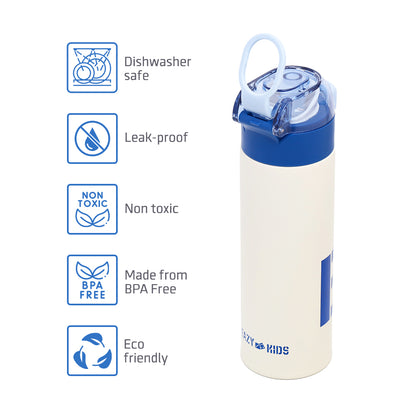 EAZY KIDS Insulated Travel Water Bottle - Blue, 550ml