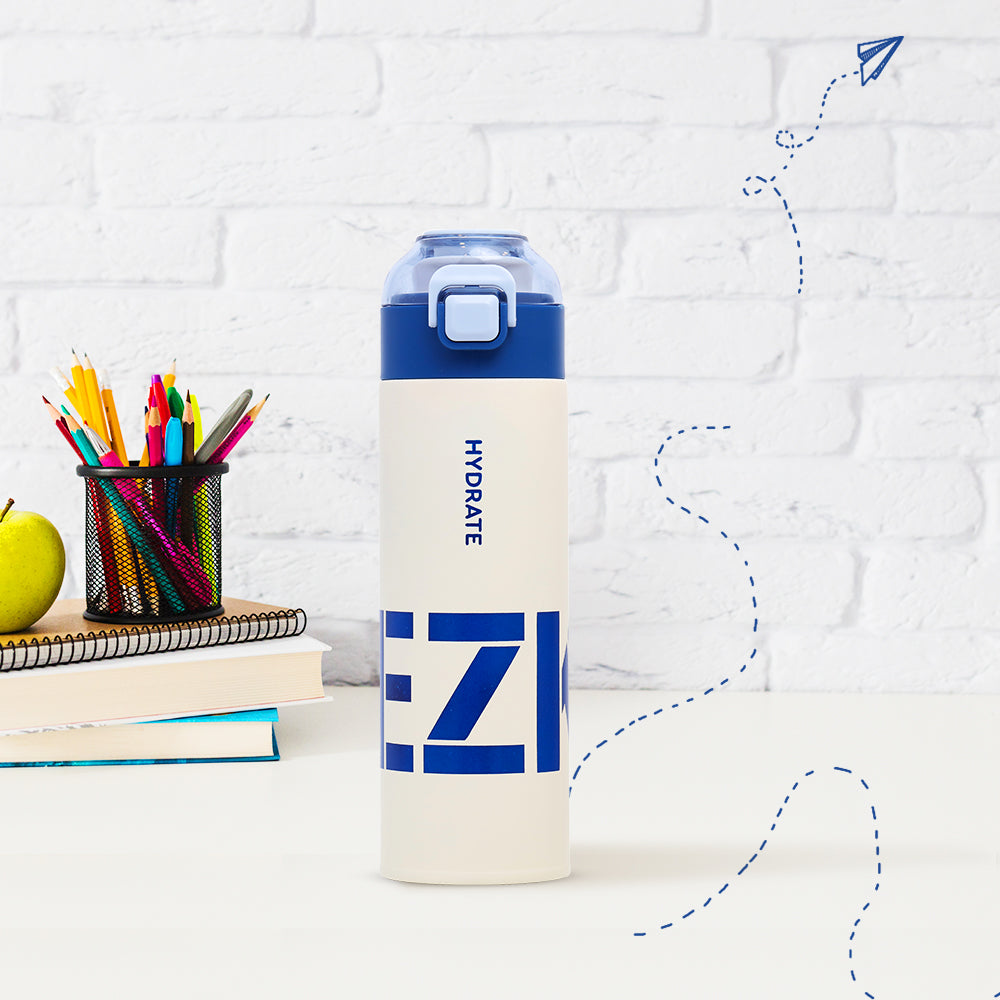 EAZY KIDS Insulated Travel Water Bottle - Blue, 550ml