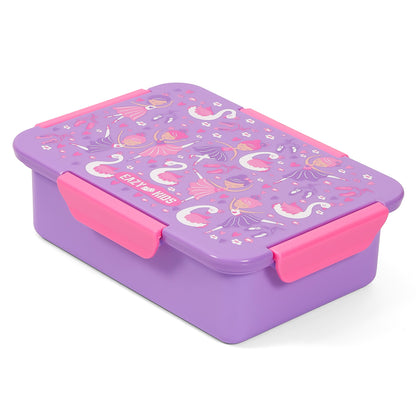 صندوق غداء بينتو قابل للتحويل من إيزي كيدز، 1/2/3/4 حجرات، استوائي - بنفسجي، 850 مل