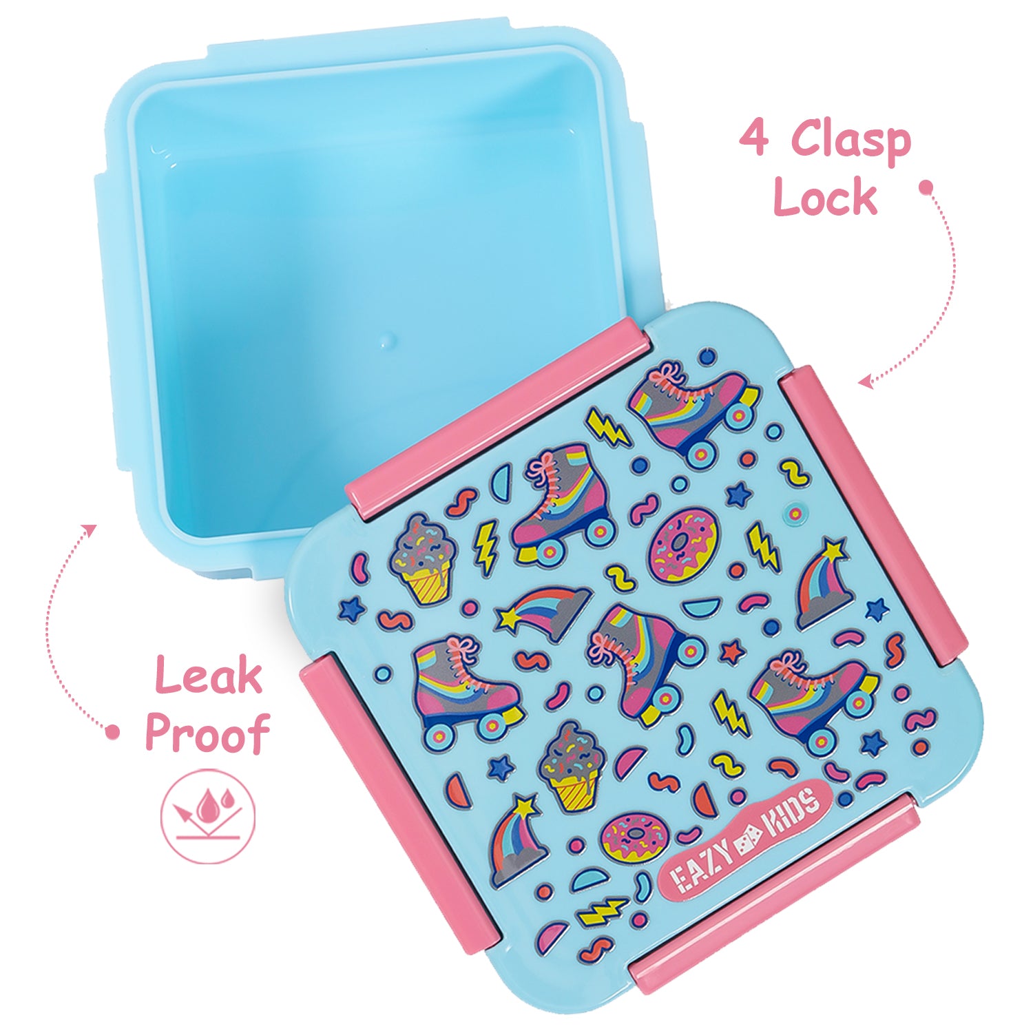 EAZY KIDS Lunch Box, Gen Z Skater - Blue, 650ml