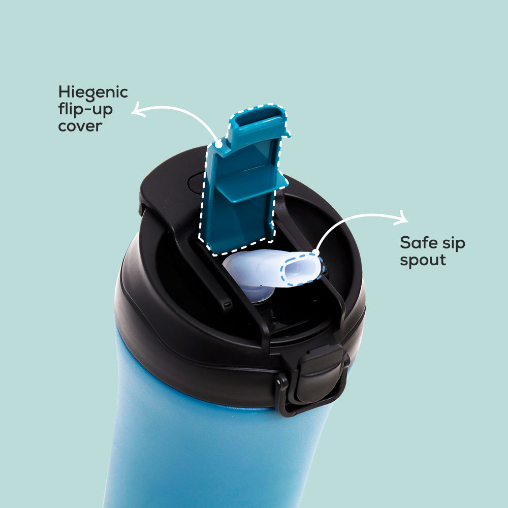 EAZY KIDS Insulated Tumbler Water Bottle - Blue, 400ml