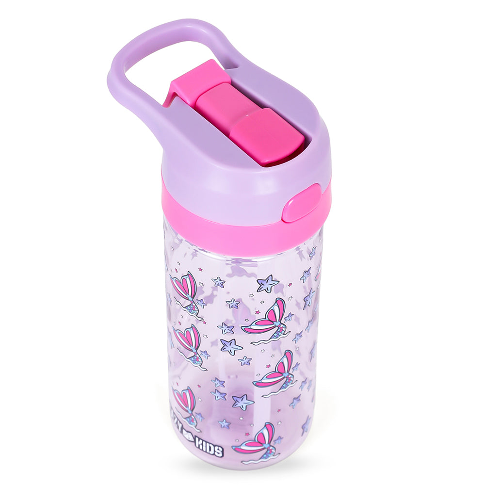 EAZY KIDS Tritan Water Bottle with Spray Mermaid Pink, 420ml