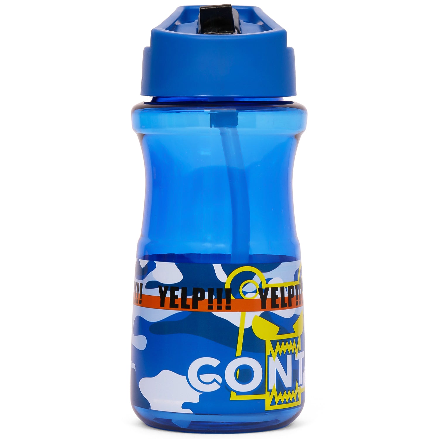 EAZY KIDS Water Bottle 500ml wt Straw - Blue