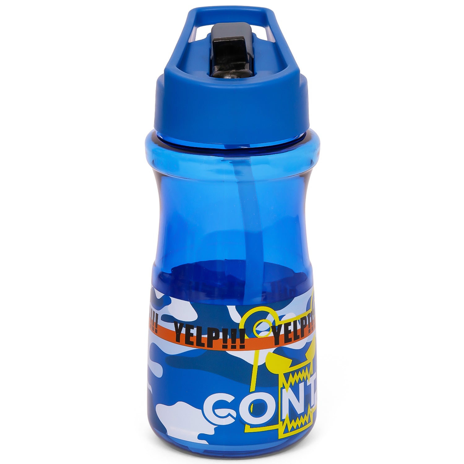EAZY KIDS Water Bottle 500ml wt Straw - Blue