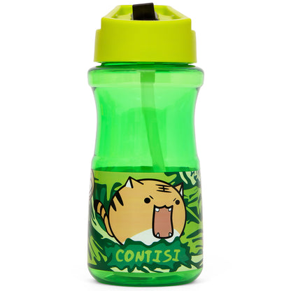 EAZY KIDS Water Bottle 500ml wt Straw - Green