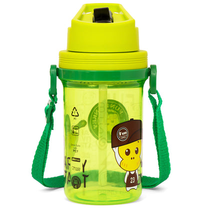 EAZY KIDS Water Bottle 500ml wt Straw - Green