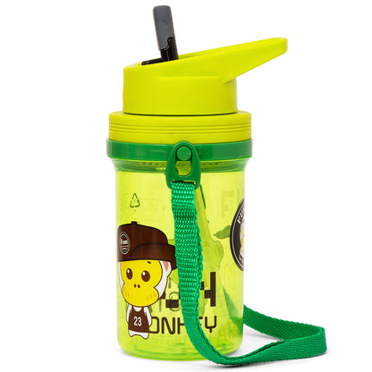 EAZY KIDS Water Bottle 500ml wt Straw - Green
