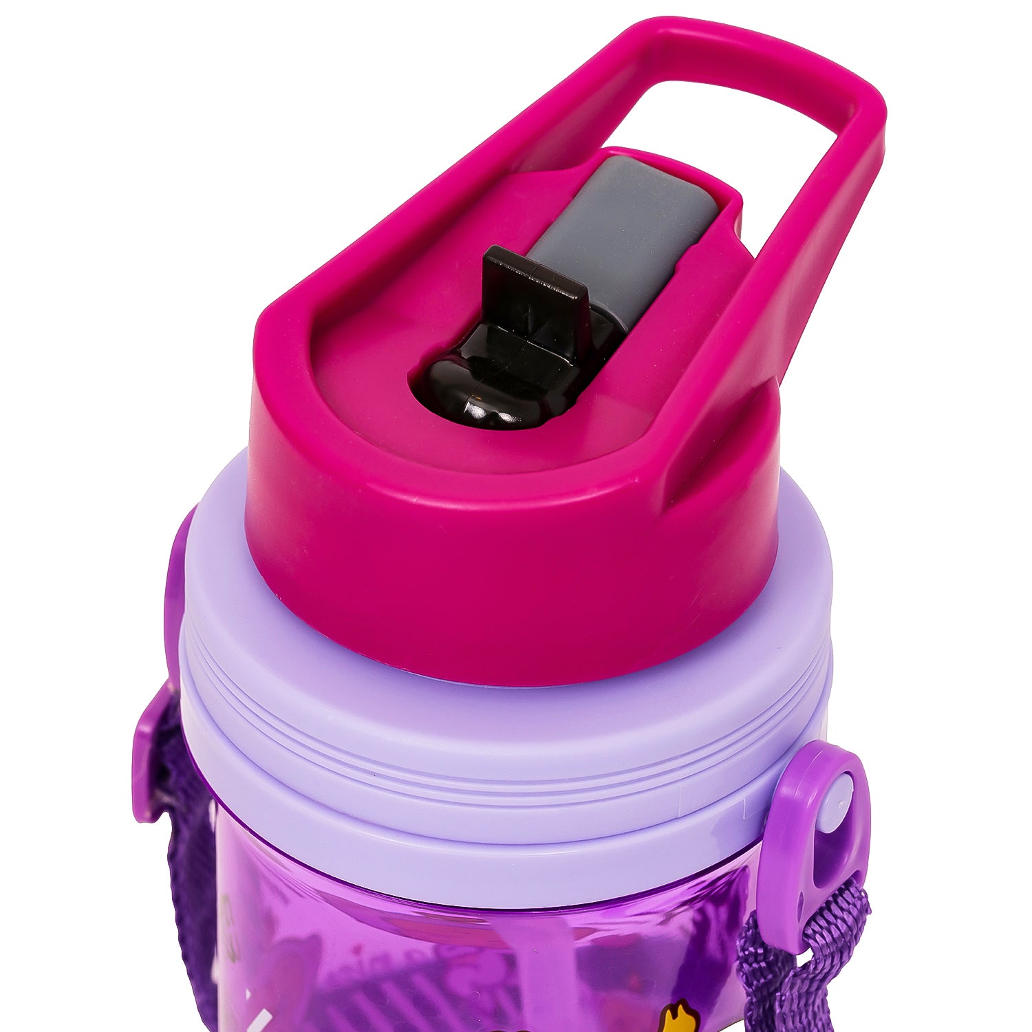 EAZY KIDS Water Bottle 500ml wt Straw - Purple