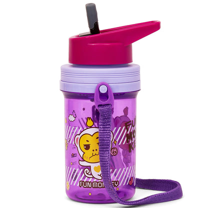 EAZY KIDS Water Bottle 500ml wt Straw - Purple