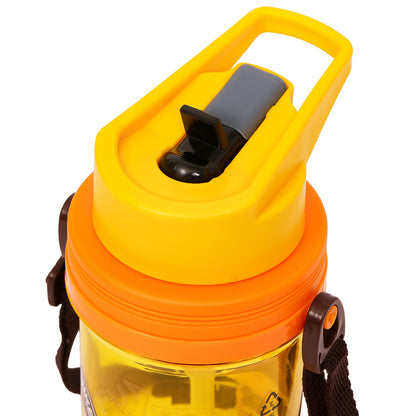 EAZY KIDS Water Bottle 500ml wt Straw - Yellow