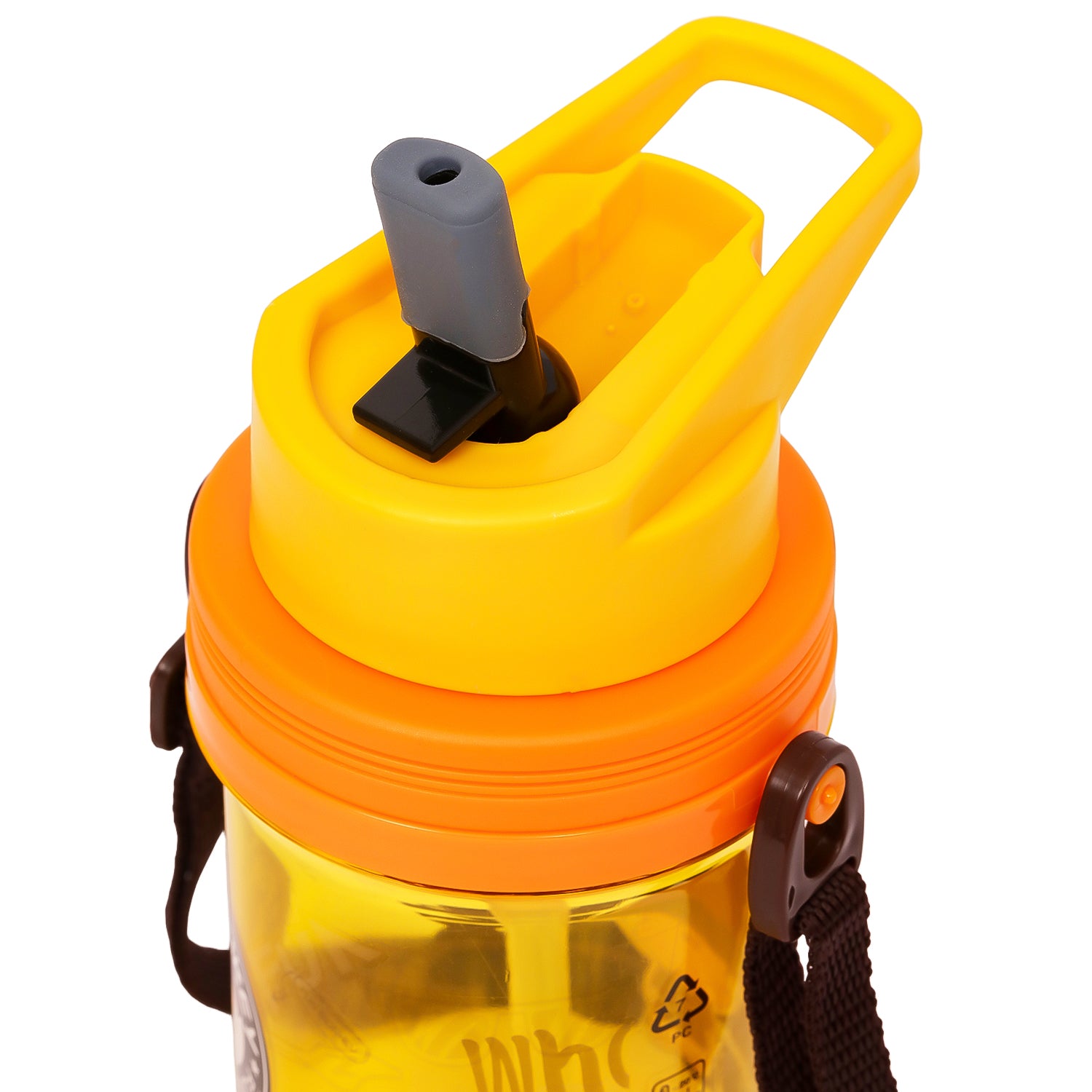 EAZY KIDS Water Bottle 500ml wt Straw - Yellow