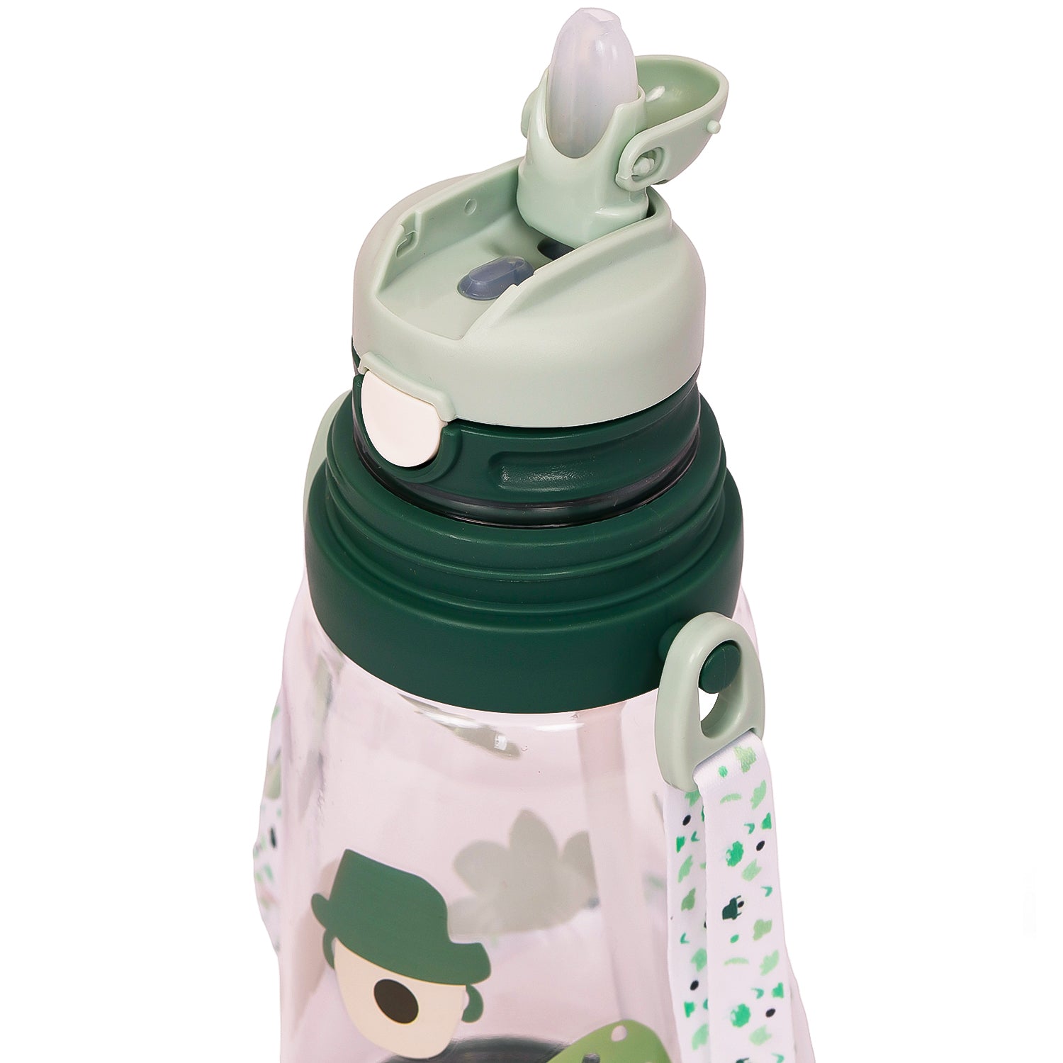 EAZY KIDS Water Bottle 600ml wt straw - Green