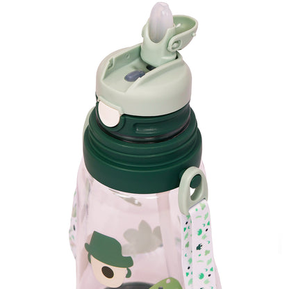 EAZY KIDS Water Bottle 600ml wt straw - Green