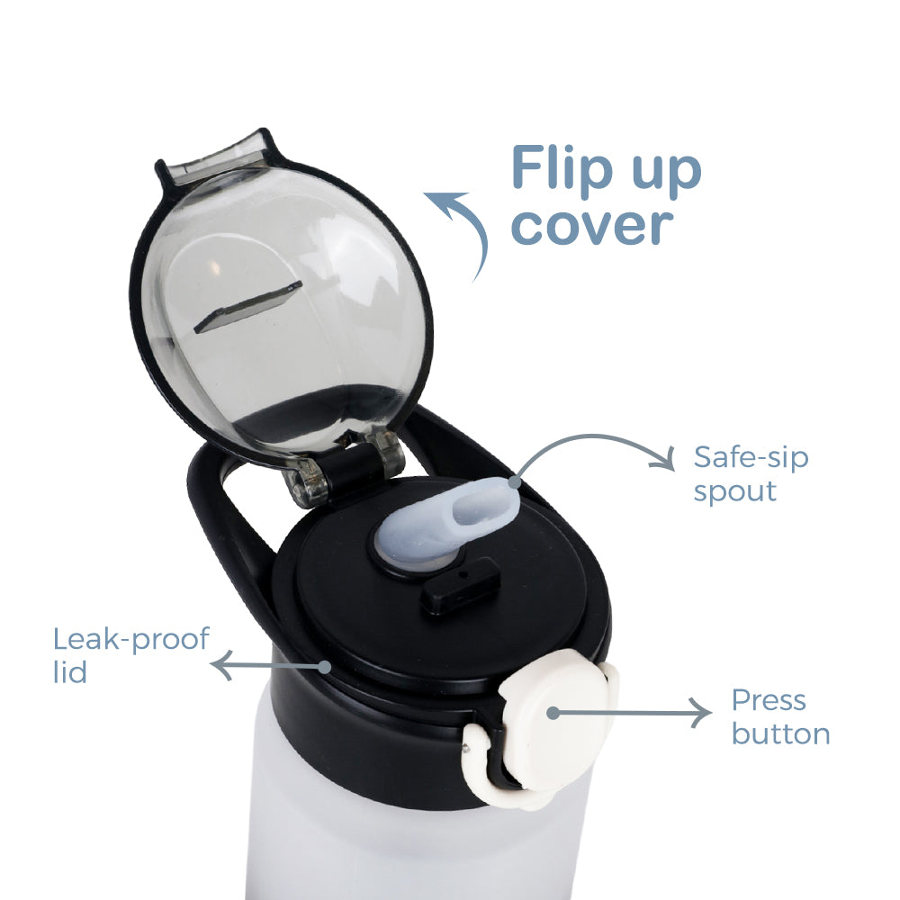 EAZY KIDS Water Bottle 500ml wt Handle - Purple