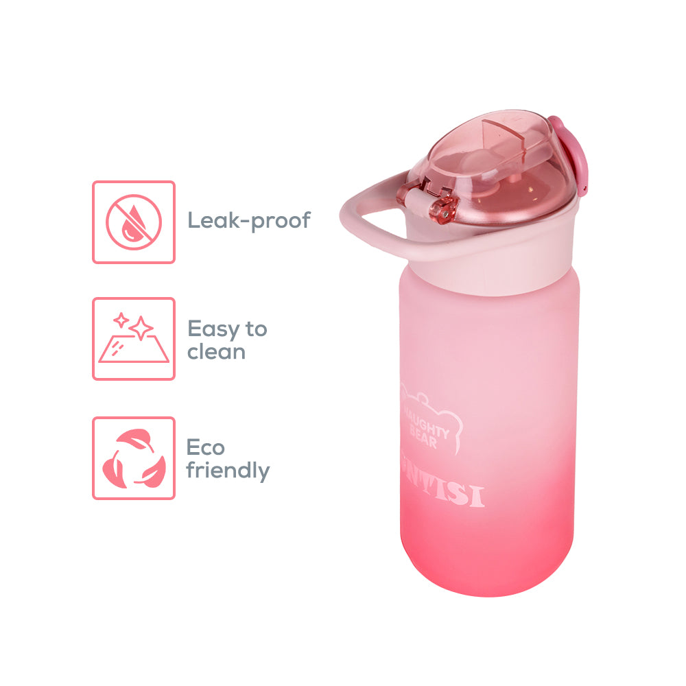 EAZY KIDS Water Bottle 500ml wt Handle - Pink