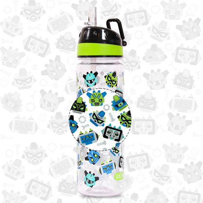 EAZY KIDS Tritan Water Bottle w/Carry handle, Gen Z - Black, 650ml
