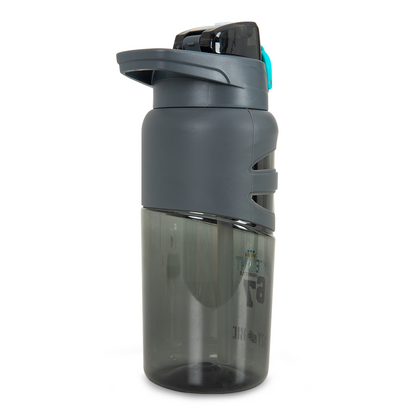 Eazy Kids Flip Top Water Bottle 750ml – BPA Free Spout & Straw Bottle for Kids, Urban Grey