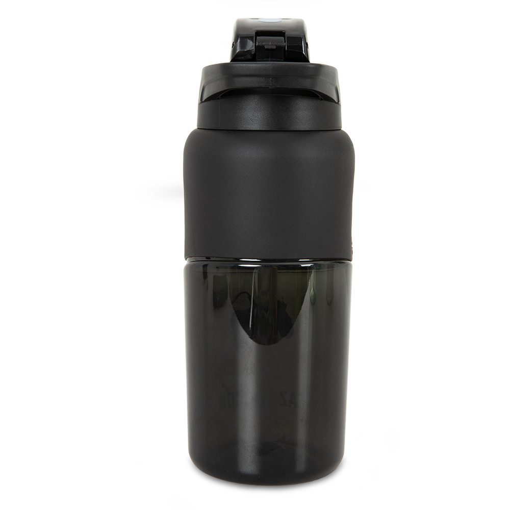Eazy Kids Flip Top Water Bottle 750ml – BPA Free Spout & Straw Bottle for Kids, Gamer Black