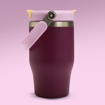 EAZY KIDS Vacuum Insulated Tumbler w/handle, 500ml Purple