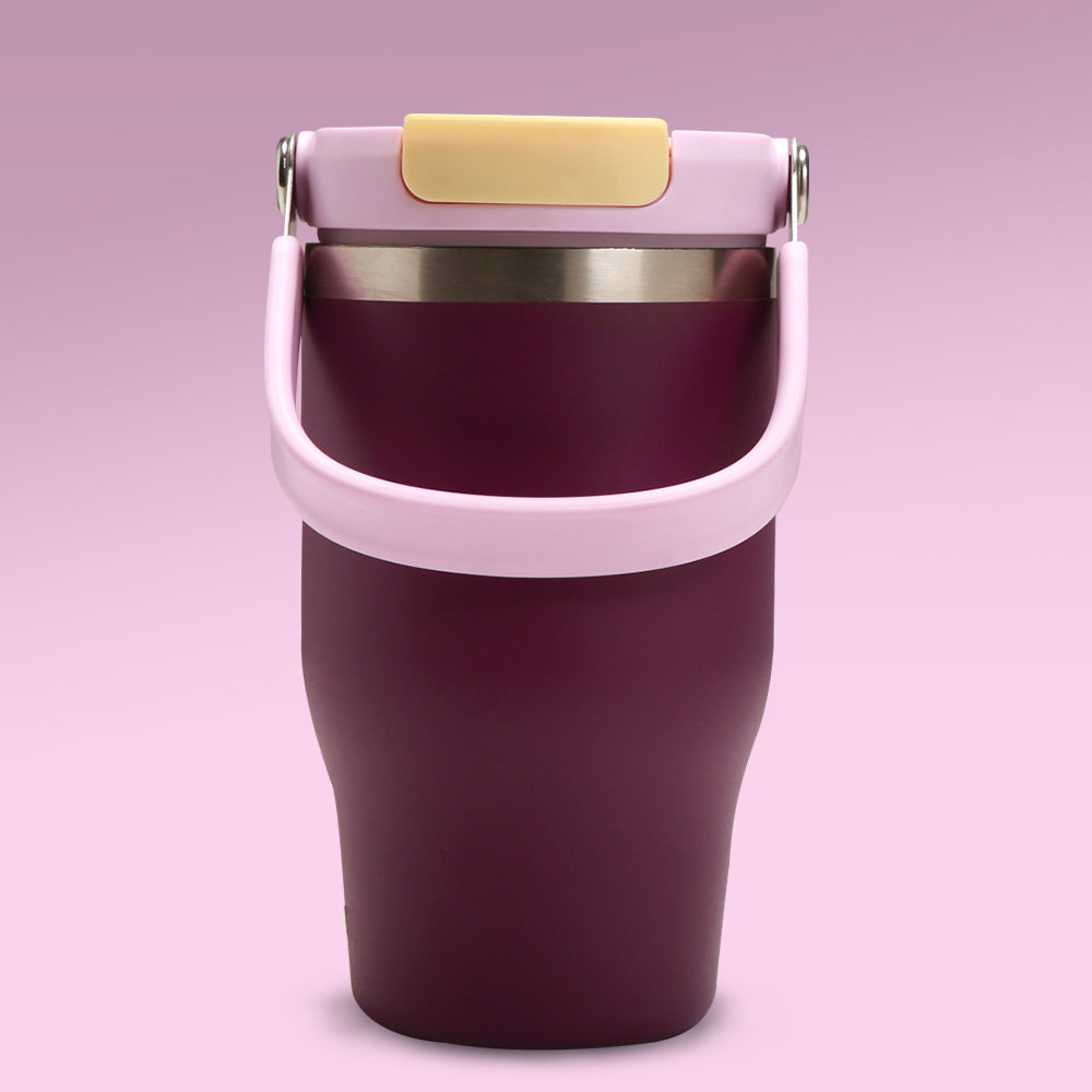 EAZY KIDS Vacuum Insulated Tumbler w/handle, 500ml Purple