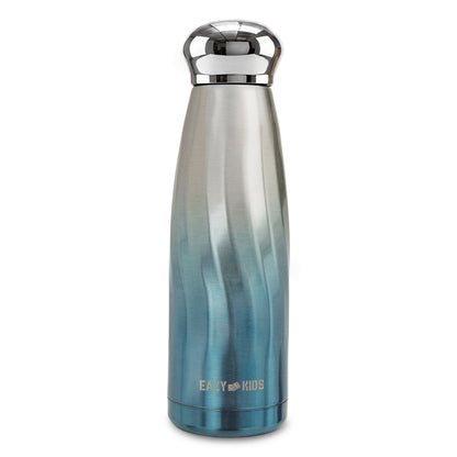 Eazy Kids Double Walled Stainless Steel Water Bottle, 420ml Blue