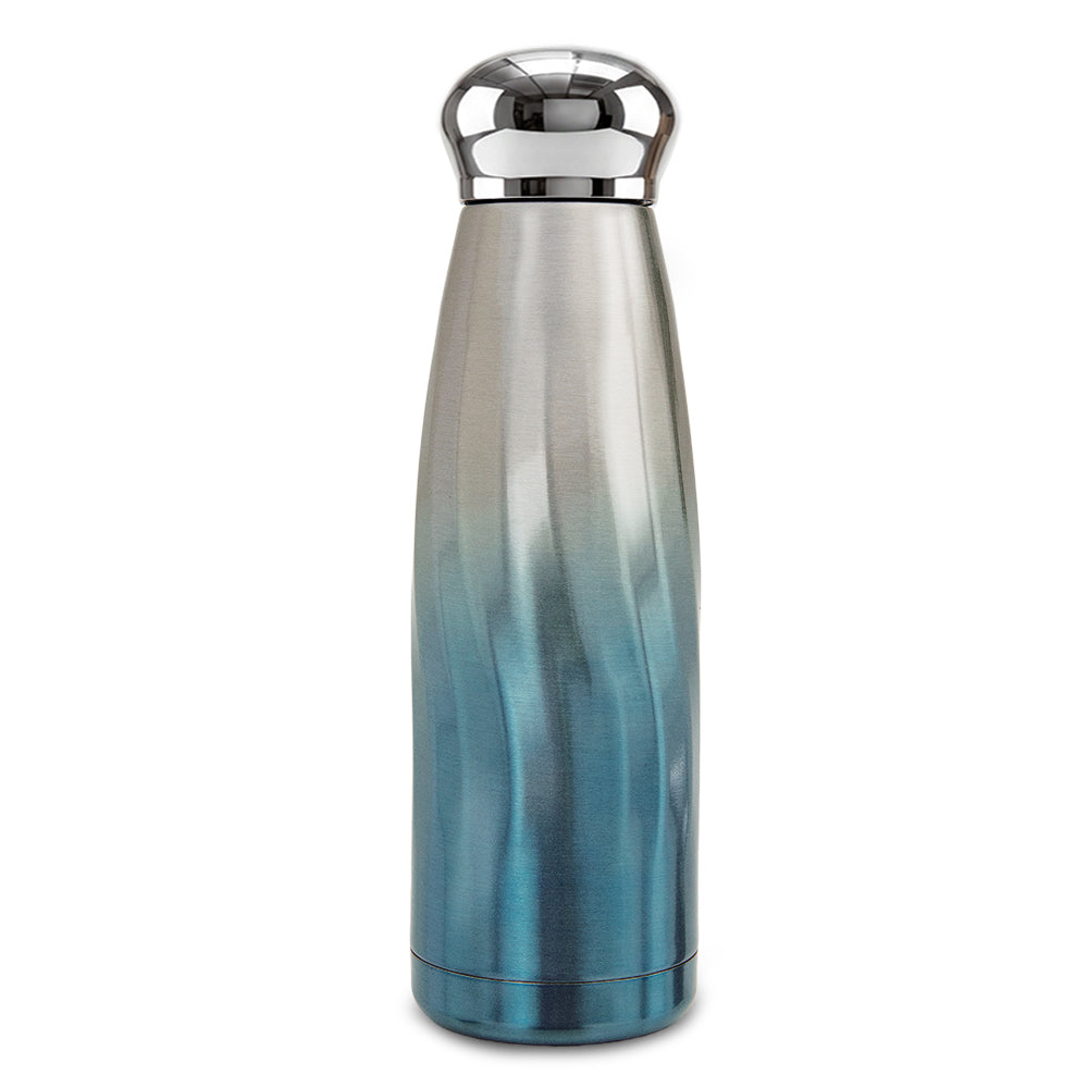Eazy Kids Double Walled Stainless Steel Water Bottle, 420ml Blue