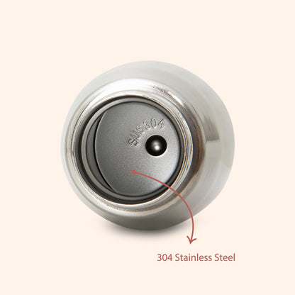 Eazy Kids Double Walled Stainless Steel Water Bottle, 420ml Rose Gold