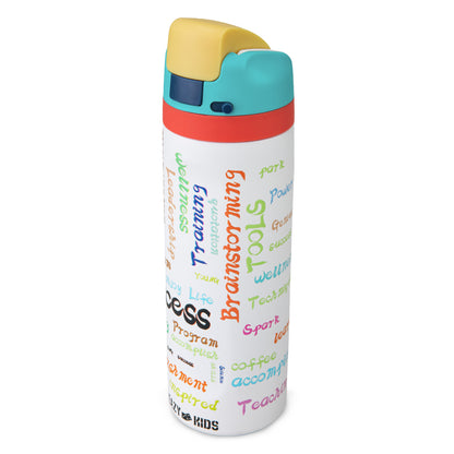 Eazy Kids Personalized Stainless Steel Water Bottle w/ Straw and Spout 710mL Success
