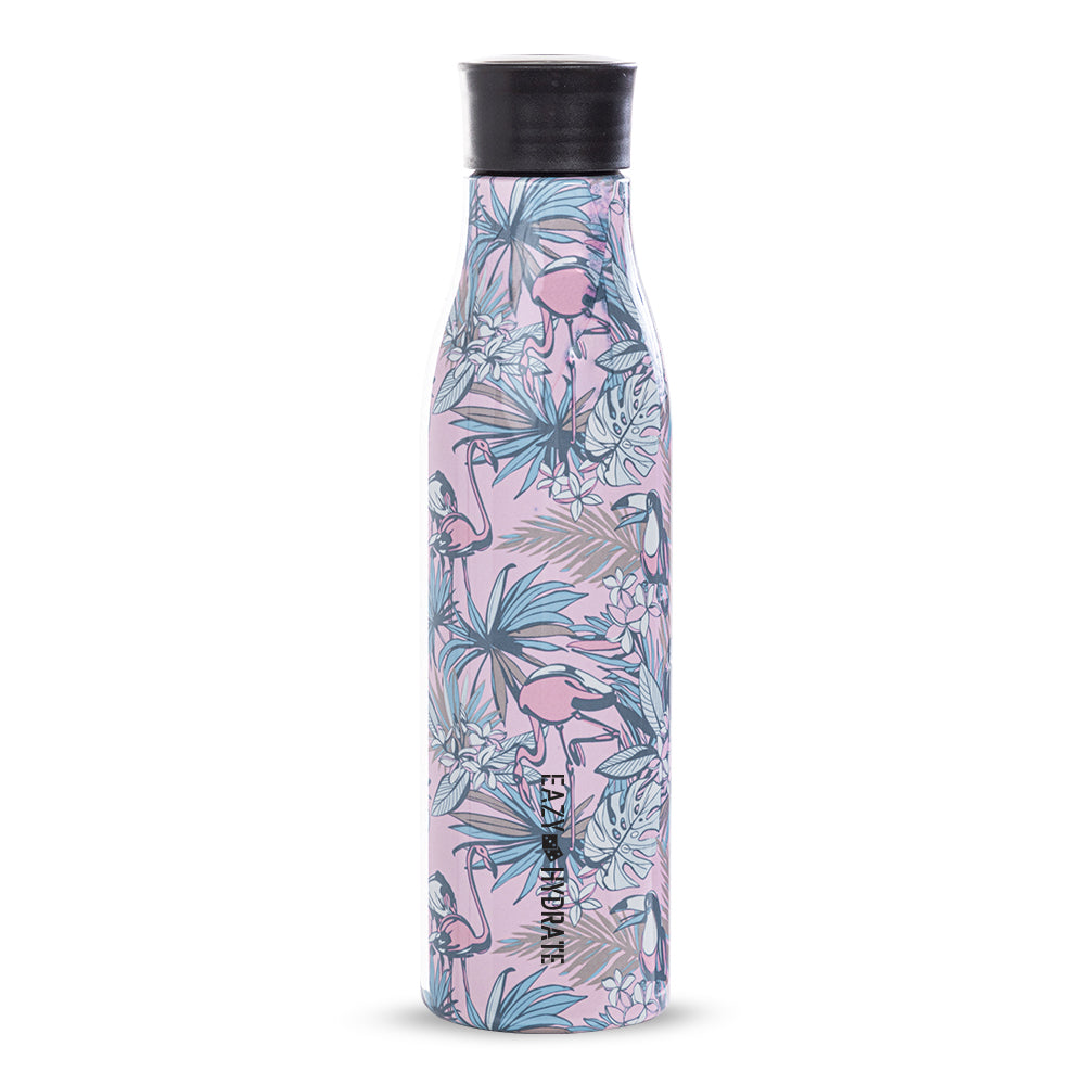 EAZY KIDS Steel Water Bottle, 760ml Floral