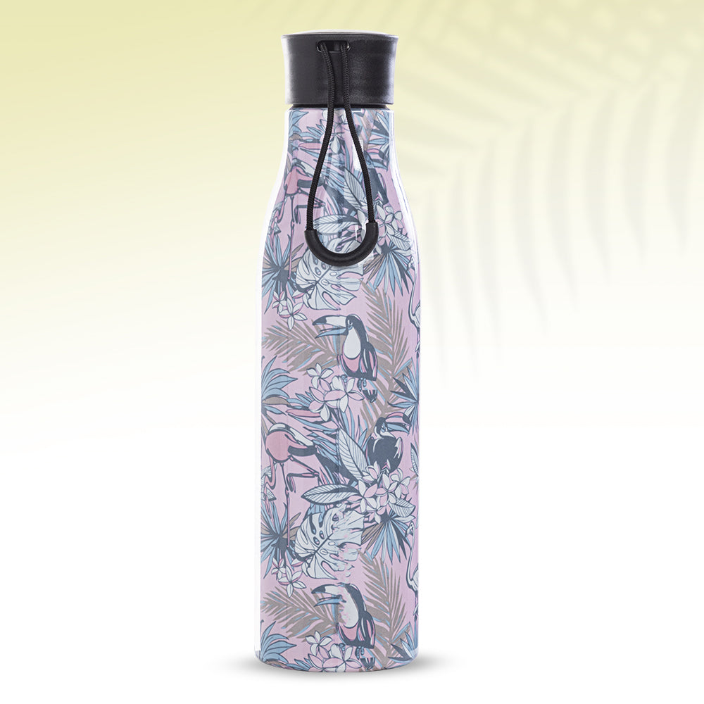 EAZY KIDS Steel Water Bottle, 760ml Floral