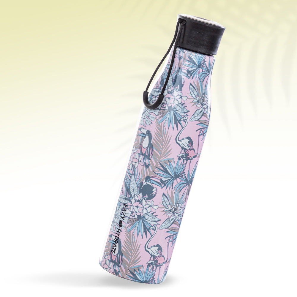 EAZY KIDS Steel Water Bottle, 760ml Floral