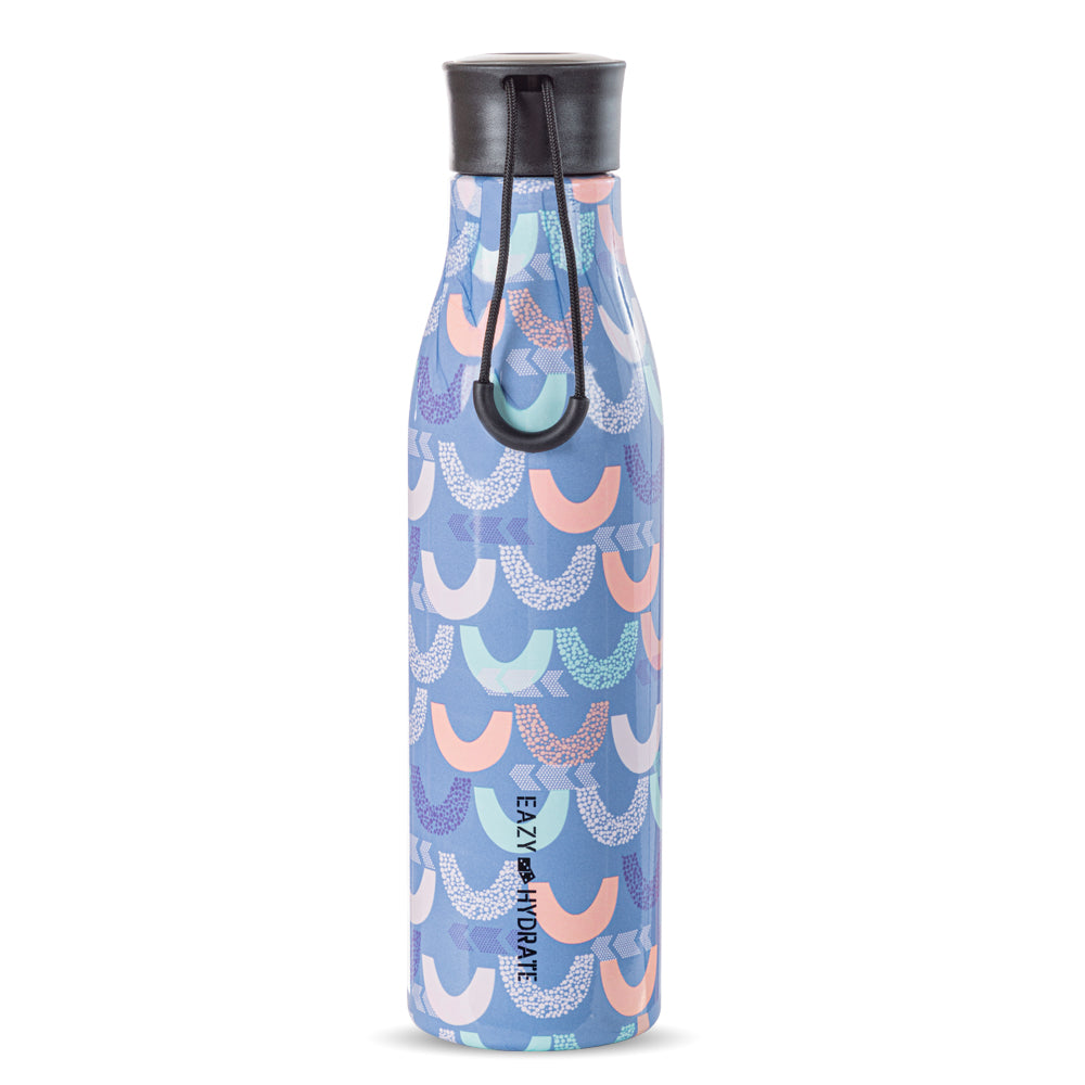 EAZY KIDS Steel Water Bottle, 760ml Half Moon
