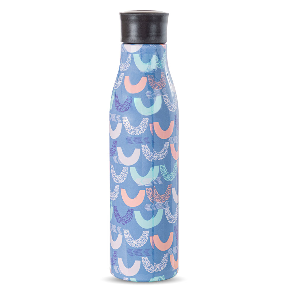 EAZY KIDS Steel Water Bottle, 760ml Half Moon